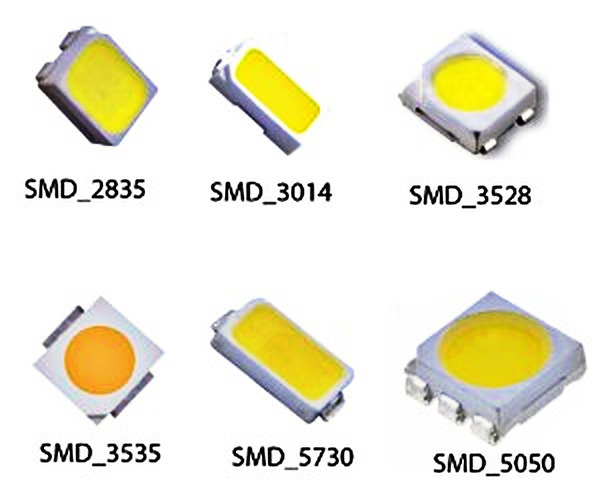 Типи світлодіодів: SMD 2835, SMD 5050 і SMD 5730